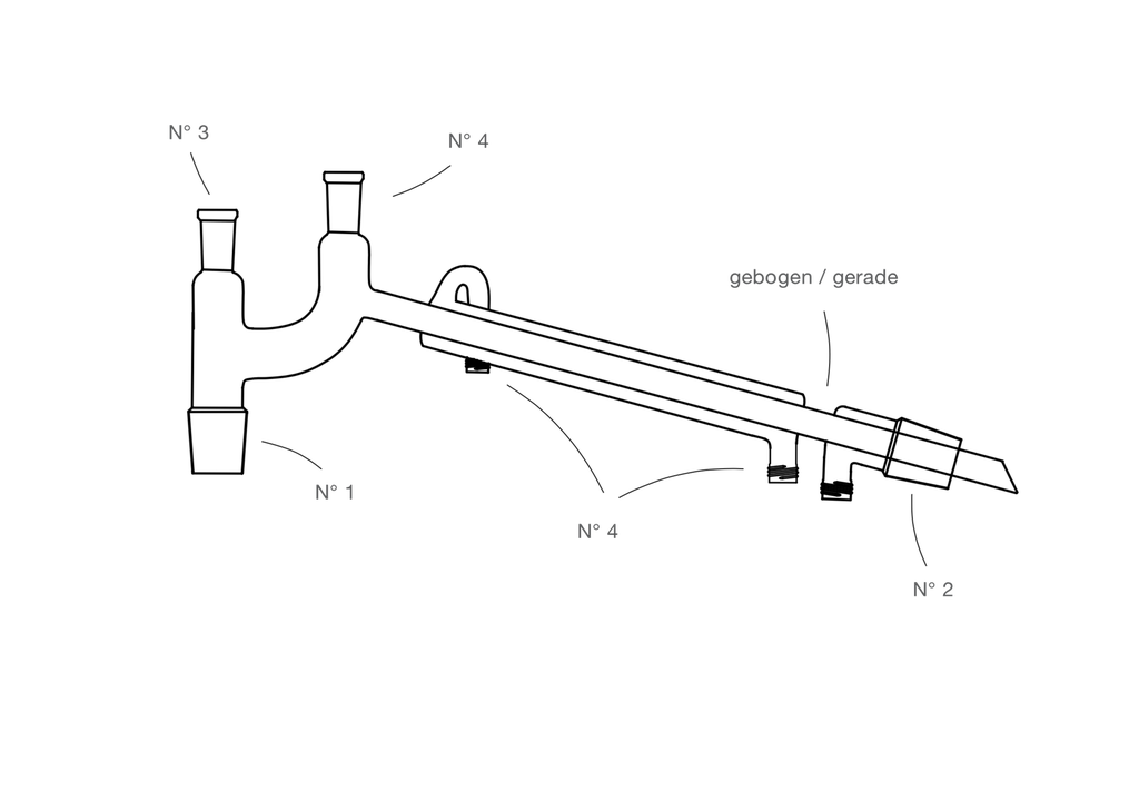 LabGlas | Destillieraufsatz nach Claisen mit Liebigkühler