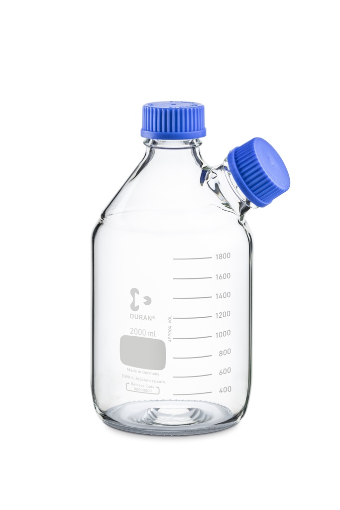 DURAN® GL 45 Laborflasche 2000ml mit Gewinde GL 45 Seitenhals