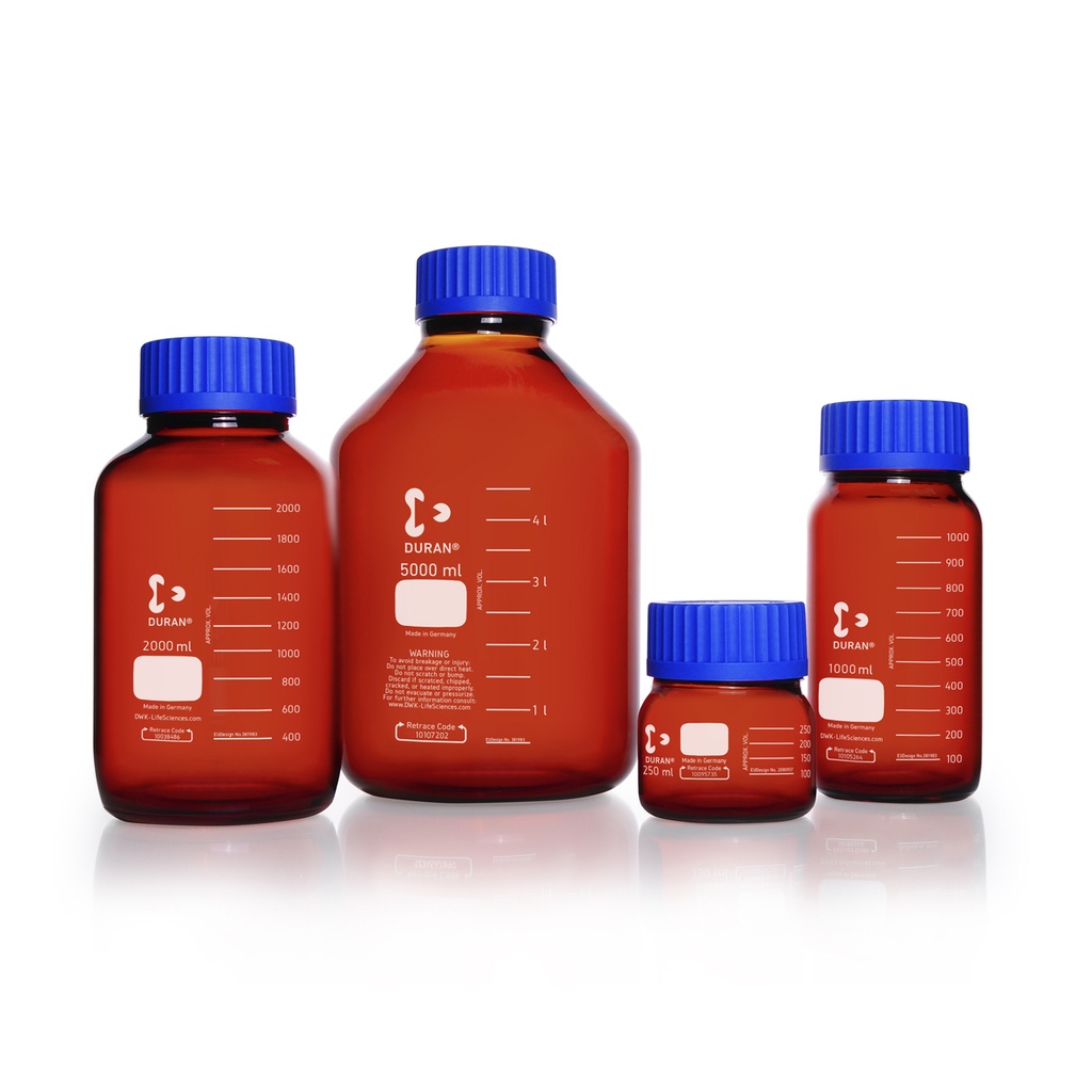 DURAN® GLS 80® Laborflasche, Weithals, braun