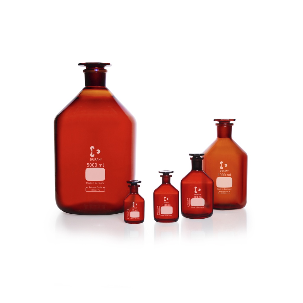 DURAN® Standflasche Enghals, braun