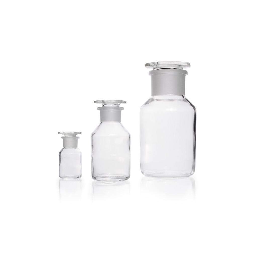 Standflasche Weithals aus Kalk-Soda-Glas