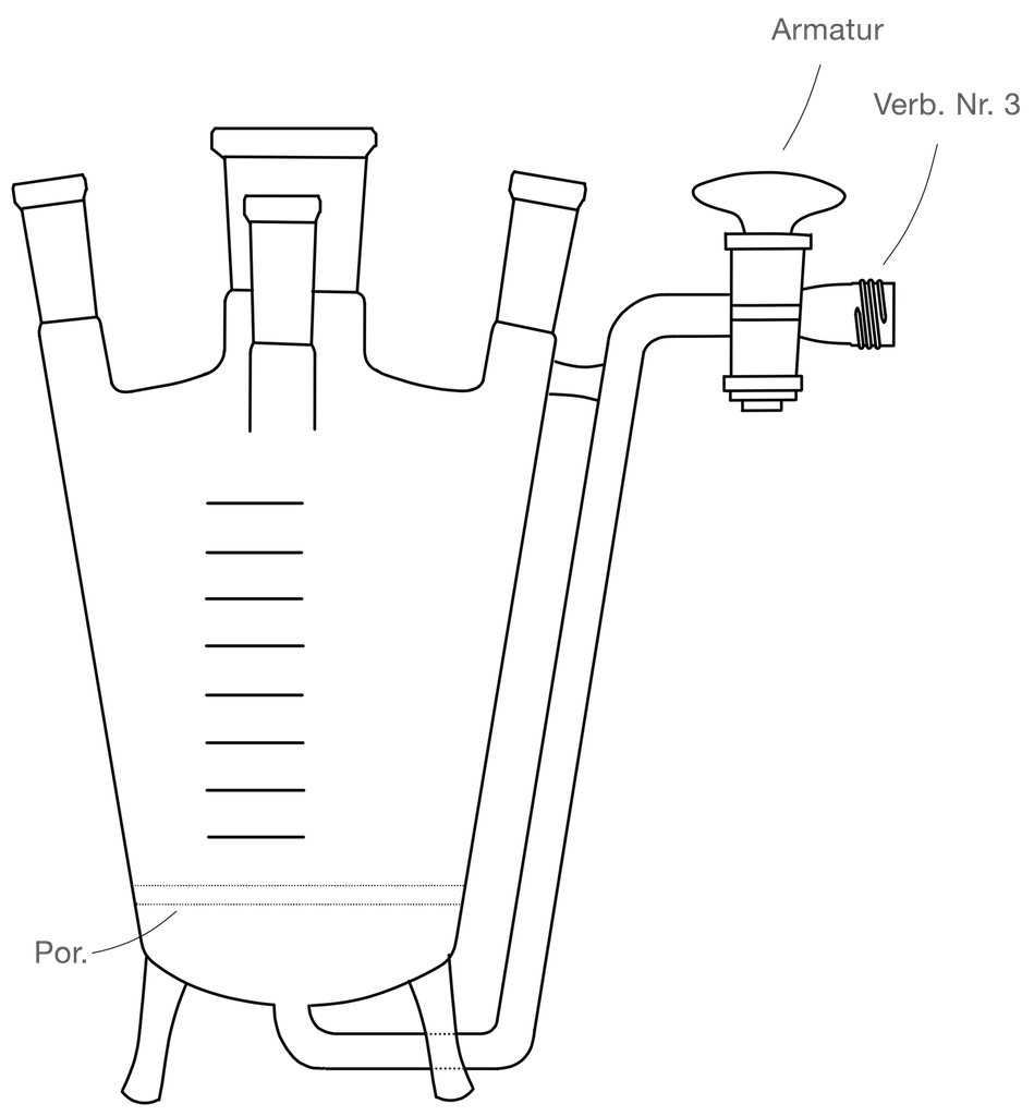 LabGlas | Peptidreaktor mit Auslaufhahn