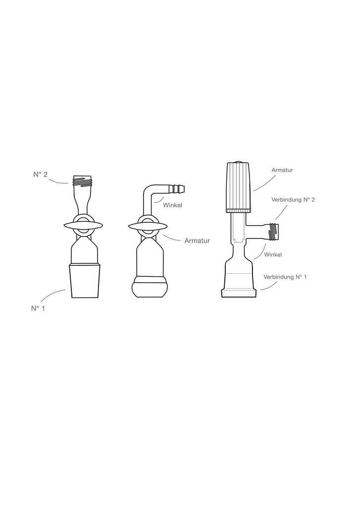 LabGlas | Adapter mit Armatur [Verbindungsstücke]