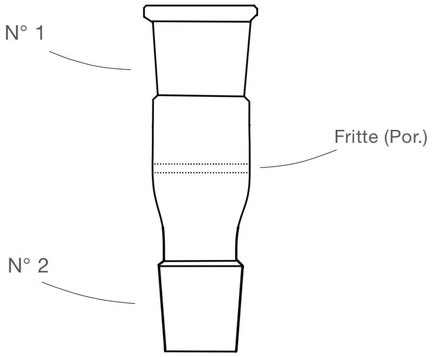 LabGlas | Adapter mit Fritte [Verbindungsstück / Übergangsstück]