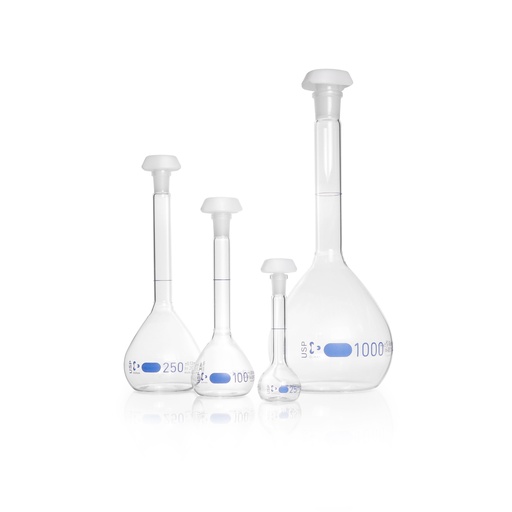 DURAN® Messkolben, Klasse A, USP <31> konform, USP-Einzelzertifikat