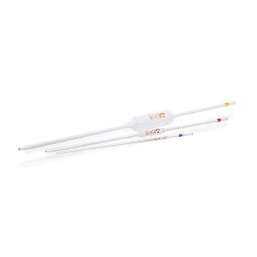 Vollpipette aus Kalk-Soda-Glas, Klasse AS, braun markierung
