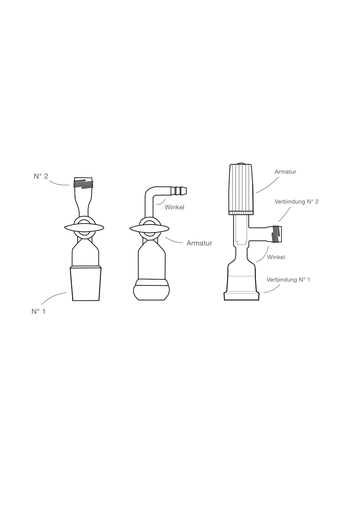 LabGlas | Adapter mit Armatur [Verbindungsstücke]