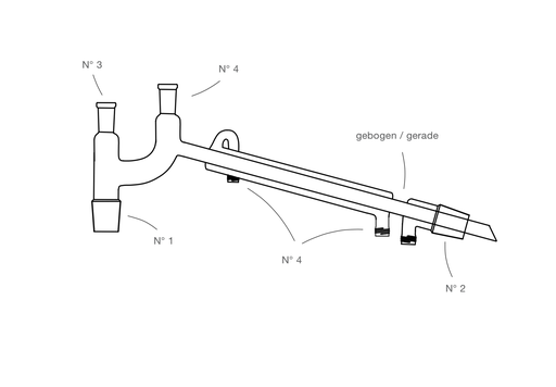 LabGlas | Destillieraufsatz nach Claisen mit Liebigkühler