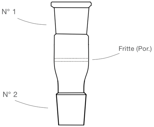 LabGlas | Adapter mit Fritte [Verbindungsstück / Übergangsstück]